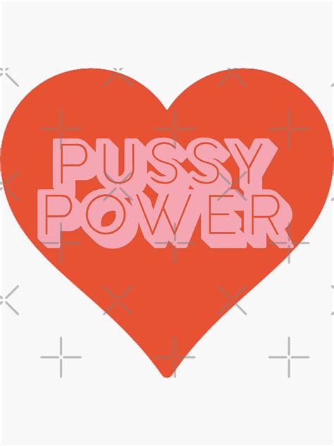 3d pussy girl power feminist red heart sticker for sale by llcrg redbubble