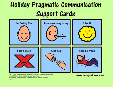 Holiday Cheer Free Visual Support For Functional Communication Live