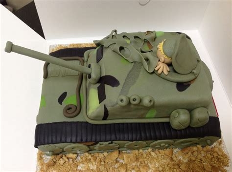 It was easy to make and i loved how the colors blended together with the viva. Army Tank Birthday Cake - CakeCentral.com