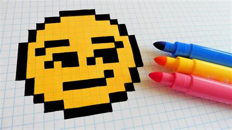 Flushed Emoji Pixel Art