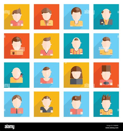 Man Faces Icons Stock Vector Image And Art Alamy
