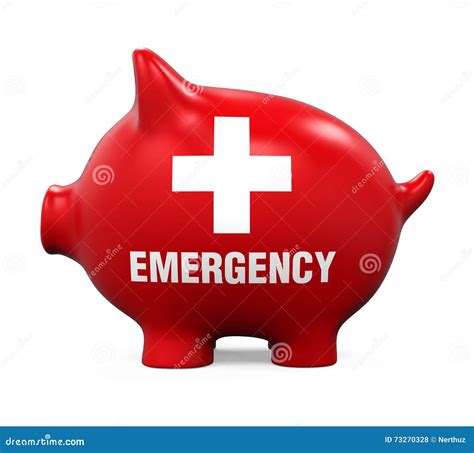 Piggy Bank Emergency Fund Stock Illustration Illustration Of Banking