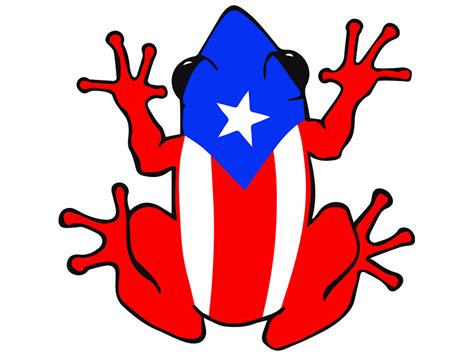 Maybe you would like to learn more about one of these? Puerto Rico Rican Frog Rana Flag San Juan Island Country