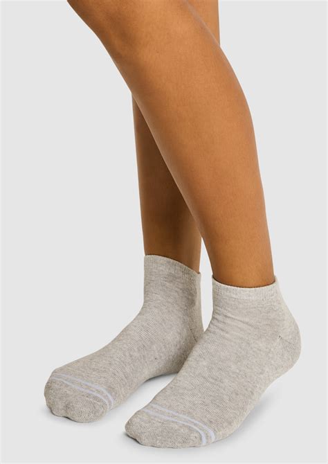 Light Grey Marle Ankle Cut Training Socks Womens Accessories Rockwear Au