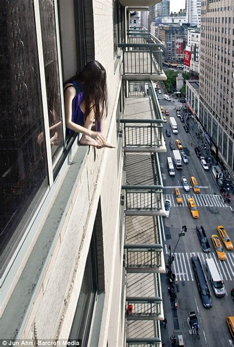 Woman On A Ledge Artist Creates Vertigo Inducing Images Of Herself