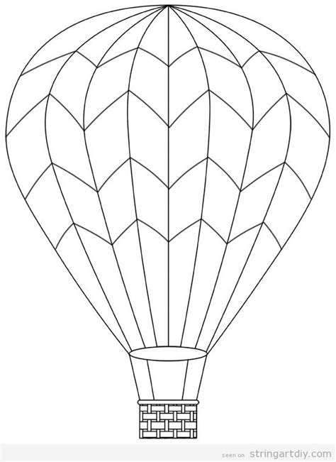 Hot Air Balloon Template Free Printable Templates