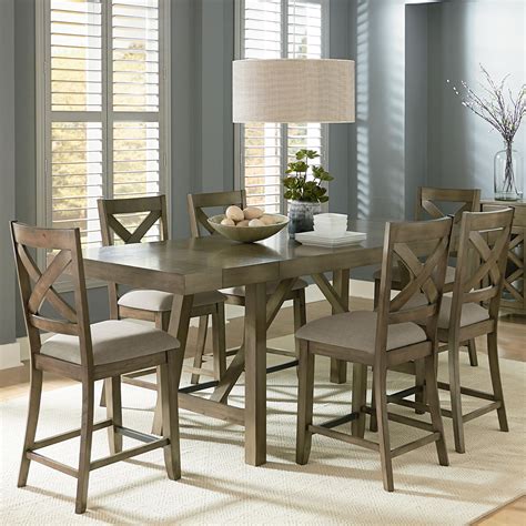 Shop for round dining tables in dining tables. Standard Furniture Omaha Grey Counter Height 7-Piece ...