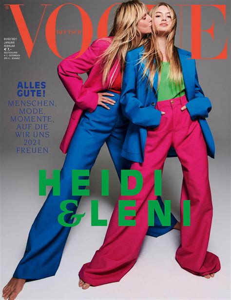 Heidi Klum And Leni Klum Cover Vogue Germany Januaryfebruary 2021 By