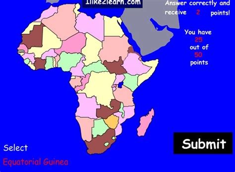 Africa Countries Map Quiz Game - Pin by ☆ Jane Brice on ›‹ to MAP | Pinterest