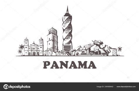 Esbozo de Panamá Panamá ilustración vectorial dibujada a mano Vector