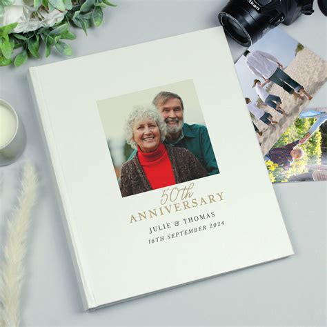 Personalised 50th Golden Anniversary Photo Album T By Uniqueful