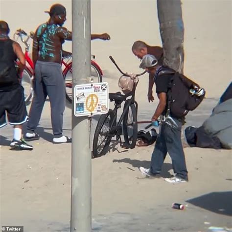 Naked Homeless Man Brazenly Hold His Penis Near Venice Beach Boardwalk