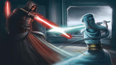 Wallpaper Star Wars Sword Lightsaber Demon Fighting Darth Revan