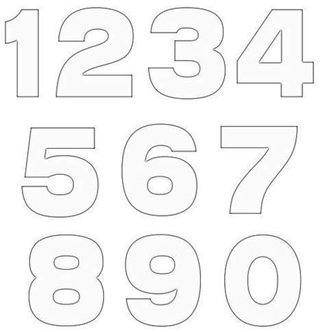 20 Free Various Number Template Crafts Felt Board Templates Number