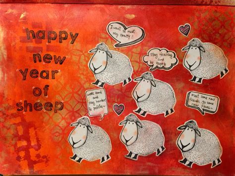 Happy New Year Of Sheep~ Sheep Happy Art Journal