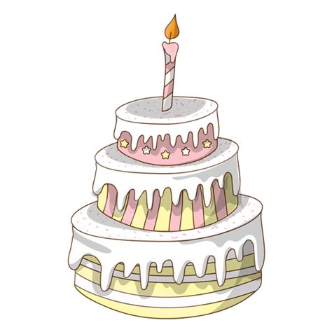 Dibujos Animados De Pastel De Cumpleaños Blanco Descargar Pngsvg