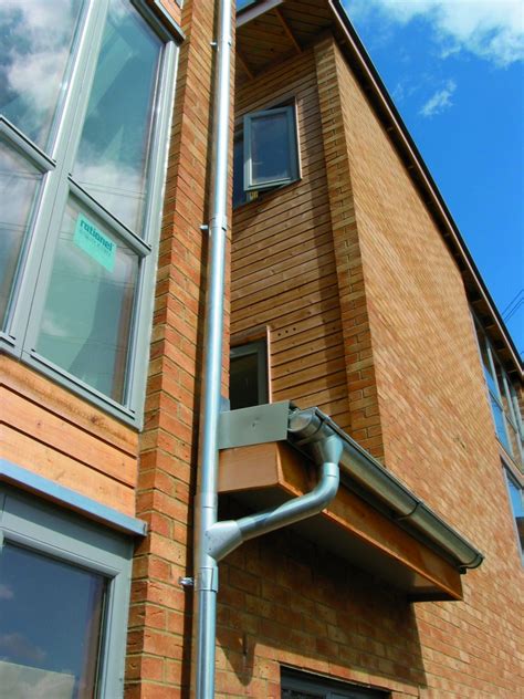 Lindab Guttering Round Downpipe 87mm x 3m Painted Silver Metallic ...