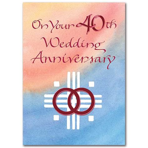 40th Wedding Anniversary Card Messages Printable Templates Free