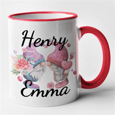 personalised couples gonk name mug personalis folksy