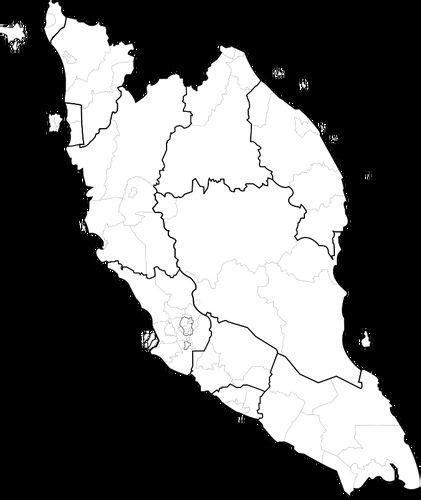 Peta Semenanjung Malaysia Kosong Peta Daerah Selangor Malaysia Rasmi