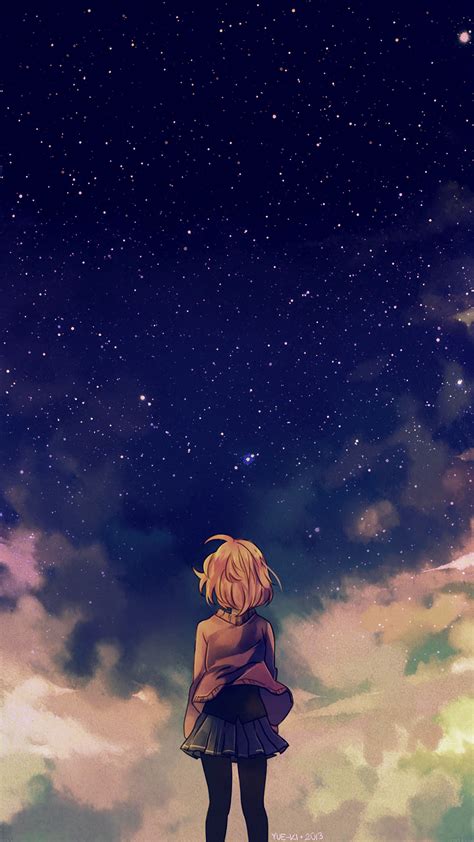 Please contact us if you want to publish a cool anime iphone. ad65-starry-space-illust-anime-girl-wallpaper