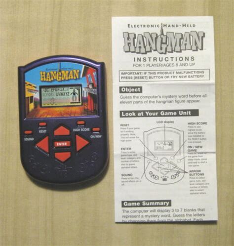 Hangman Handheld Electronic Game 2002 Hasbro Testedworks Ebay