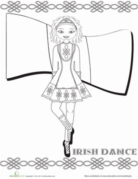 Irish Dance | Worksheet | Education.com | Dance coloring pages, Irish dance, Irish dancers