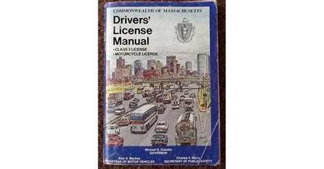 Commonwealth Of Massachusetts Drivers License Manual By Michael S Dukakis