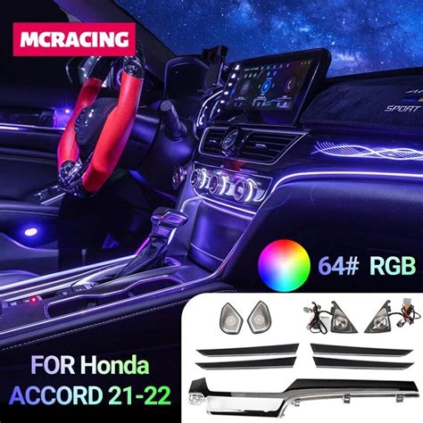For 2018 2022 Honda Accord App 64 Colors Rgb Lighting Car Interior