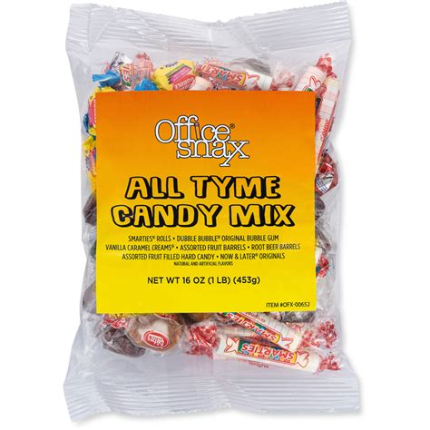 Office Snax All Tyme Mix Assorted Candies Assorted Individually Wrapped 16 Oz 1 Each