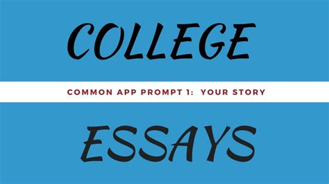 In fact, in our instructional youtube videos and private advising, we encourage applicants to root around for their most meaningful stories first and consider the prompts. 2017-2018 Common App Essay Prompts and Strategies | Tips ...