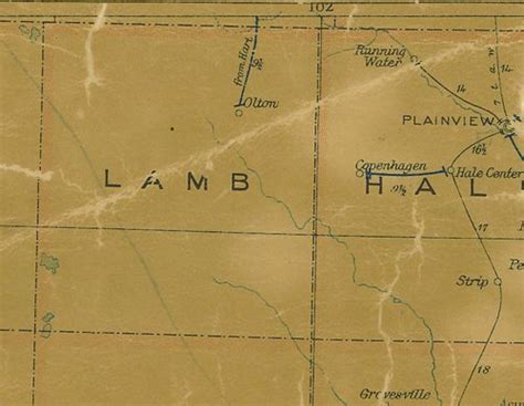 Lamb County Texas History Towns Courthouse Vintage Maps