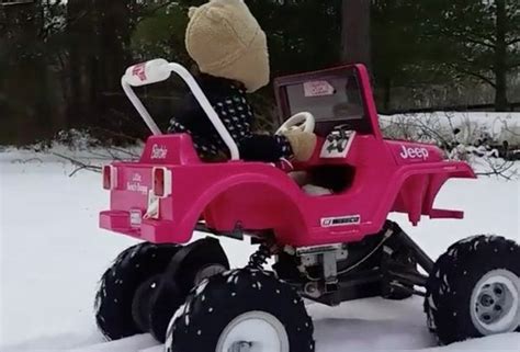 Watch Best Dad Ever Builds Custom Barbie Jeep Off