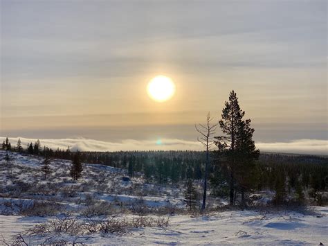 On The Peak Of Urho Kekkonen National Park Lapland Finland Facing