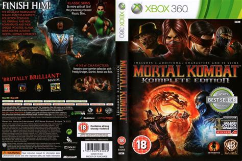 Mortal Kombat Komplete Edition 2012 Pal Xbox 360 Cd Label Dvd
