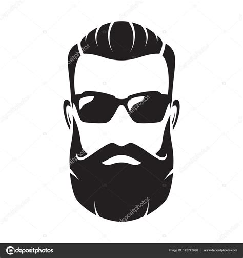 Bearded Man Silhouette Profile