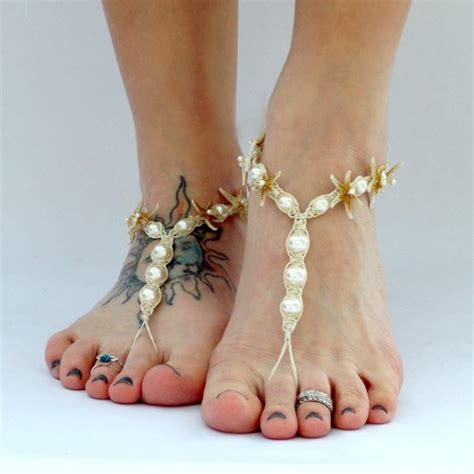 Starfish Wedding Sandals Barefoot Sandals Barefoot