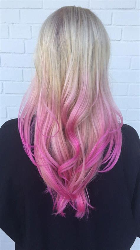 Blonde With Pink Ombré Entendenciaideas Pink Ombre Hair Blonde With