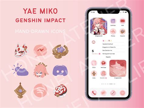 Genshin Impact Yae Miko Inazuma Iphone Ios 14ios 15 App Icons Etsy