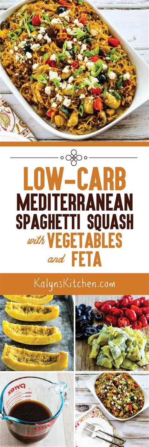 Low Carb Mediterranean Spaghetti Squash Sauteed With Vegetables And