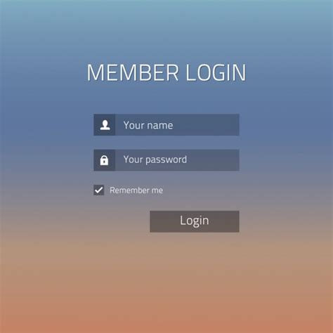 Minimal White Login Form Design Template Stock Vector Image By