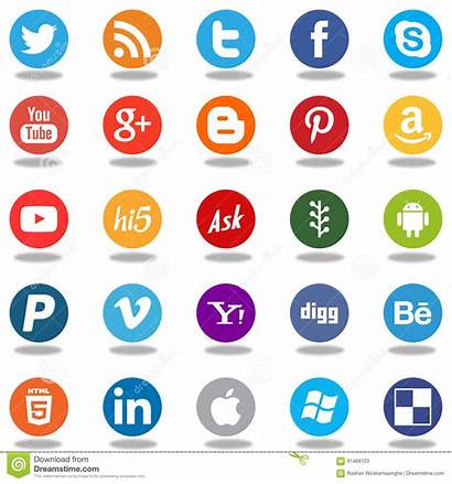 App Social Icons Network Round Popular Web