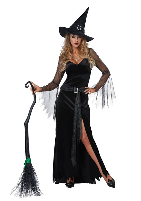 Halloween Costumes Ladies Womens Classic Witch Costume Adult Oz