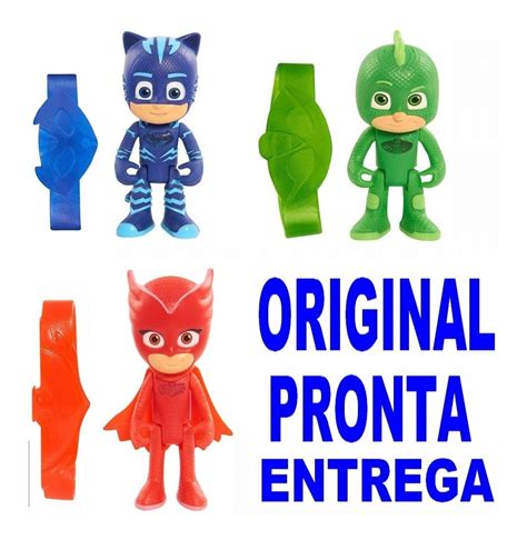 Herois De Pijama Pj Masks Boneco Pulseiras Original Todos Sp Mercado