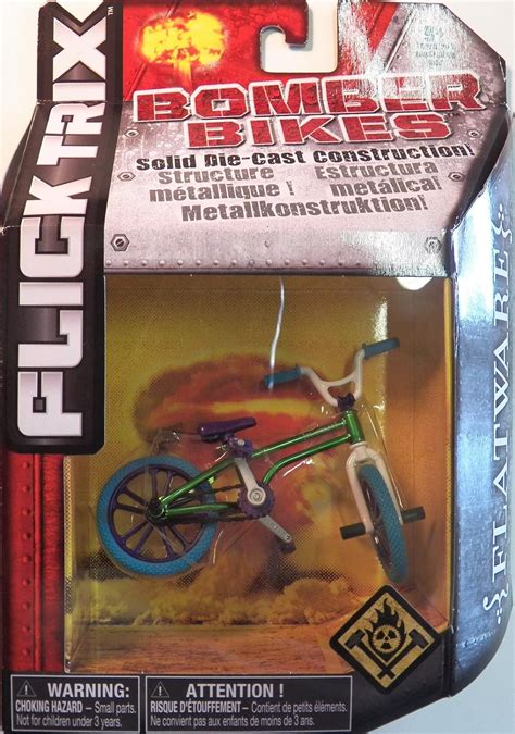 Flick Trix Toy Collectable Die Cast Bomber Bike Flatware Green