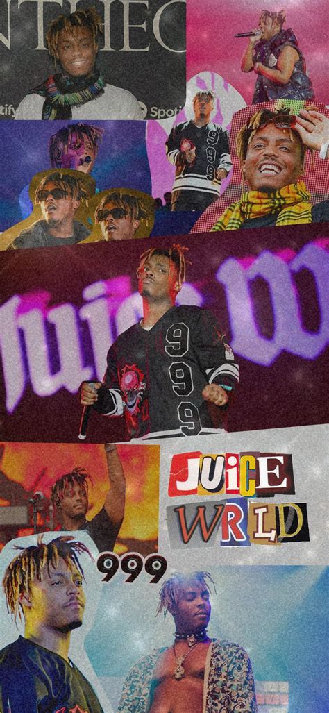 Juice Wrld Collage Wallpaper In 2020 Edgy Wallpaper Rap