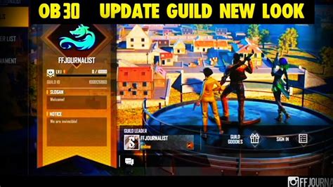Free Fire Ob30 Updated Guild New Look Ob30 Advance Server Youtube