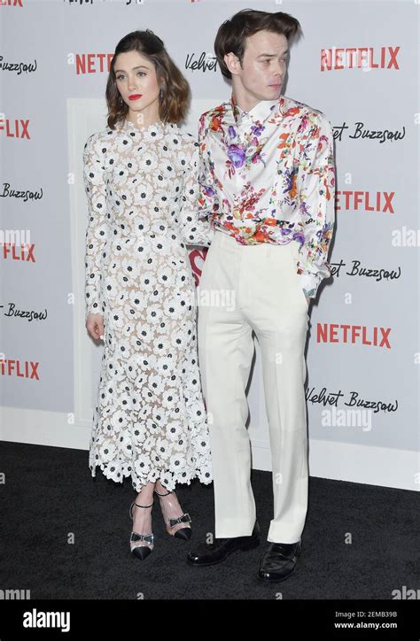 L R Natalia Dyer And Charlie Heaton Arrives At The Velvet Buzzsaw Los Angeles Premiere Held