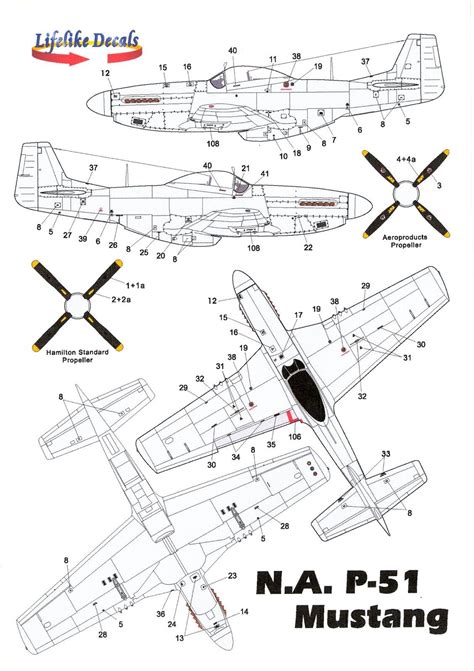 Lifelike Decals 148 North American P 51 Mustang Fighter Part 6 Ebay