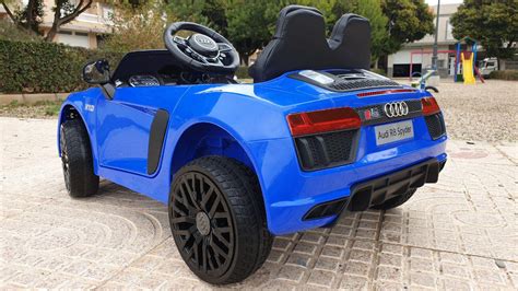 Audi R8 Little Spyder 12v Azul Infantil Full Option Coches